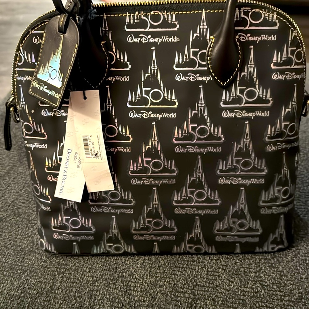 Dooney & Bourke 50th Anniversary Disney Black Satchel Purse Pocketbook